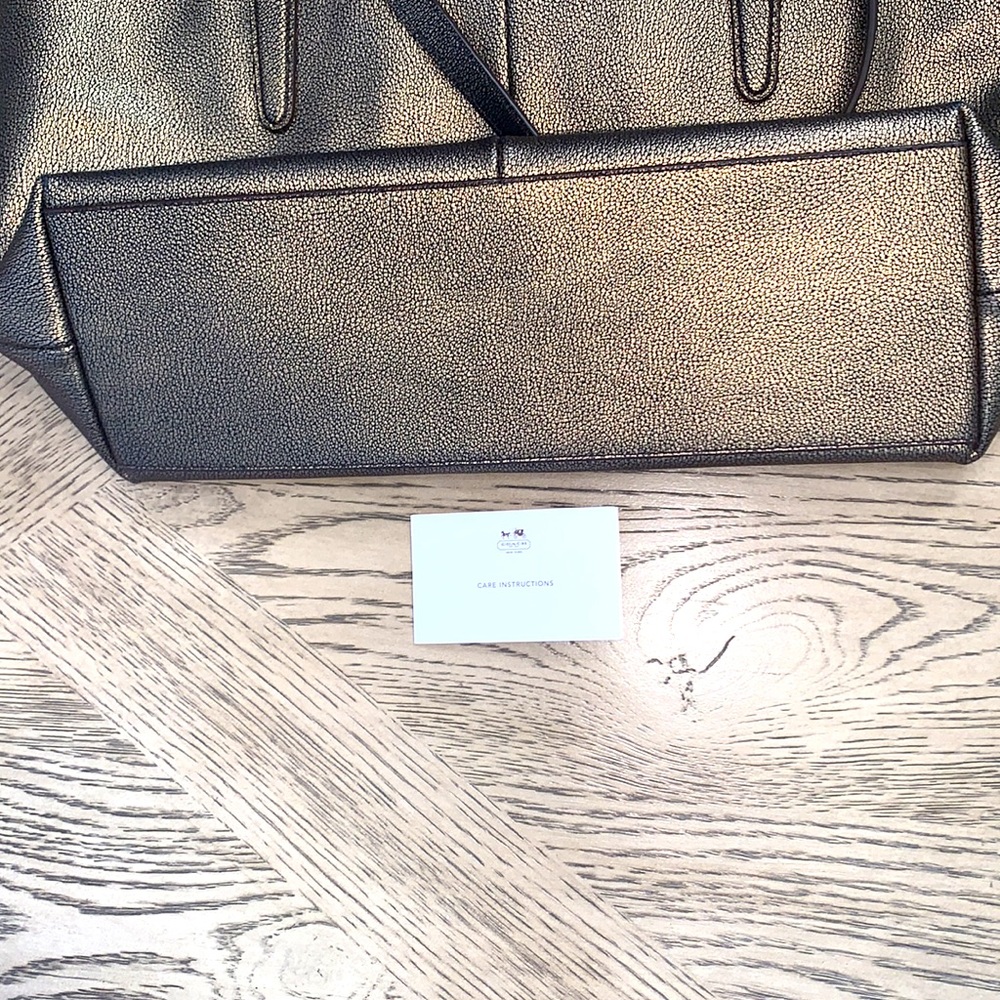 Coach Gold Bronze Metallic Tote Bag - Picture 7 of 10